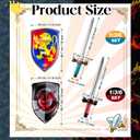 Poen 12 Pcs Inflatable Sword and Shield Knight Party Favors Set Blow up Medieval Sword Shield for Prince Party Favors Decorations Cosplay Accessories (Lion,Dragon)