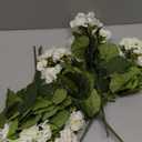 Artificial Geranium Fake Flowers for Outdoors Decoration, 6 Bundles Silk Geraniums White Flower UV Resistant Look Real Faux Plants for Front Door Garden Porch Planter Patio Balcony Yard Indoor Home