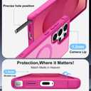 CHAOFEnG Magnetic Compatible with Samsung Galaxy S25 Ultra Case with Stand [Military Grade Drop][Compatible with Magnet] Ring Holder Translucent Slim Hard Back Soft Edge, Rose Red