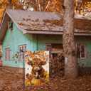 Fall Cow Garden Flag Cow and Pumpkins Seasonal Aumtumn Welcome Flags for Farmhouse Yard Lawn Decor Vertical Double Sided 12.5 x 18 Inch