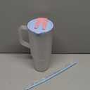 40oz Frosted Plastic Tumbler with Handle and Straw Lid, Reusable Large Iced Coffee Cup Travel Mug for Cold Drinks, Clear Acrylic Tumbler Cup for Smoothies, Tea, Juice, Office & Outdoor Use - Blue