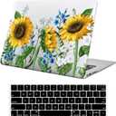 KEROM Compatible for MacBook Pro 16 inch Case 2026 M5, 2021-2025 M4 M3 M2 M1 Pro/Max Chip A3429 A3428 A3403 A3186 A2991 A2780 A2485, Protective Plastic Hardshell Case & Keyboard Cover, Sunflower