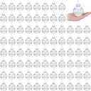 Funtery 120 Pcs Christmas Iridescent Clear Ornaments Balls Iridescent Christmas Balls for Tree Crafts Fillable Transparent DIY Hanging 2.5 Inch Rainbow Ball for Holiday Decor (Iridescence Style)