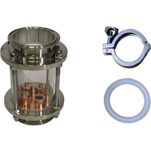 3 inch Glass Reflux Column Section with Copper Bubble Plate