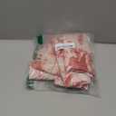 DriftAway Kitchen Curtains Toile Tier Linen Short Curtains Cafe 36 Inch Length for Living Room Bathroom Farmhouse French Country Vintage Printed Pattern Rod Pocket 2 Panels Red