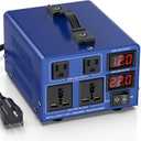 6000 watt Voltage Conversion Transformer Heavy-Duty Step-up/Step-Down AC 110V/120V/220V/240V Power Conversion, with resettable Circuit Breaker Protection, with US Power Cord, LCD Display