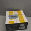 Ceiling Fans with Lights and Remote - Flush Mount Low Profile Ceiling Fans - 13 Bladeless Enclosed Ceiling Fans with Led Light and Stepless Dimming, Small Modern Ceiling Fan for Bedroom (Black-13"-7873)