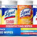 Lysol Disinfecting Wipes Bundle, Home Apartment Dorm Room Essentials and Cleaning Supplies, All Purpose Cleaner, Multi-surface Cleaning Wipes, Multi-Scent Sanitizing Wipes Bundle, 80 Count (4pk)