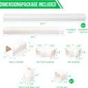 3" W 15.5Ft L Mini Split AC Line Cover Kit Decorative PVC Tubing Pipe Cover Set for Center Air Conditioner&Heat Pumps System