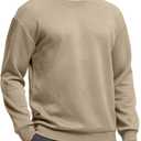 G Gradual Mens Sweatshirt Geometric Textured Crewneck Sweater Long Sleeves Casual Dressy Pullover Shirts (L)