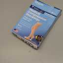 Amazon Basic Care Medical Compression Stockings, 20-30 mmHg Support, Women & Men Thigh Length Hose, Open Toe, Beige, Large (Previously NuVein)