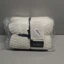 EVERGRACEHOME Chunky Chenille Knit Throw Blanket for Couch, Soft Luxurious Moss Stitch Blankets for Bed, Cozy Decorative Farmhouse Knitted Throws for Sofa, Ivory White, 50" x 60"