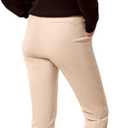 Tribal Women's Performance Stretch Slimming Capri Pants with Flatten It Tummy Control (Brown)size 12