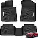 YITAMOTOR Floor Mats Compatible with 2020-2025 Hyundai Sonata / 2021-2025 Kia K5 (Only FWD Models, Not for AWD/Hybrid), TPE Custom Fit All Weather Sonata Accessories for 1st & 2nd Floor Mats Set