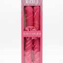 Wicked Comfy and Heatless Curls Overnight for Long Hair, Heatless Hair curler for Women and Girls, No Heat Curling Rods with Satin Scrunchies and Clip, Pink, Pack Of 2