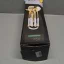 Ceramic Handle Stainless Steel Kitchenware Cooking Utensils 7 Pcs with Hanging Shelf Anti Scalding Cooking Sets Light Luxury Kitchenware Sets (White)