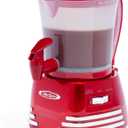 Nostalgia Retro Frother and Hot Chocolate Maker and Dispenser, 32 Oz, for Coffees, Lattes, Cappuccinos, Red