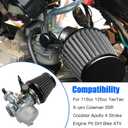 YOXUFA 22mm PZ22 Carburetor Carb with 7/8 Twist Throttle Cable Grip for 125cc 110cc Apollo RFZ Coolster SSR TaoTao CRF50 Xpro Pit Dirt Bike ATV Quad 4 Stroke Chinese Parts