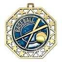 Express Medals Baseball Gold Medals Trophy Award with Neck Ribbons EMDC214Baseball - (Pack of 10)