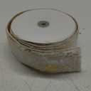 White and Gold Ribbon Wired 2.5 Inch X 10 Yards White Faux Fur Wired Ribbon for Christmas Tree,Topper Bows, Garlands and Wreaths, Gift Wrapping, DIY Crafts, Home Decor (Birch Bark,White)