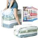 TAILI 2 Pack Vacuum Storage Bags, Extra Large Cube (23x18 Inch), Supe Jumbo Vacuum Seal Bags for Comforters, Blankets, Bedding, Sweater, Space Saving, Closet Storage, Cream