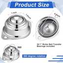 Gisafai 30 Pcs 1" Roller Ball Transfer Bearing 400 Lbs Load Capacity Carbon Steel Round Ball Transfer Unit Universal Casters for Conveyor Roller Stand Transmission System Furniture