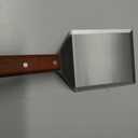 Extra Wide Spatula, Large Metal Spatula with Full Tang Wooden Handle & Beveled Edges for Skillets, Griddles & Grills, Pancake Flipper Turner, Smash Burgers Turner, 6 x 5-inches