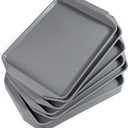 Plastic Fast Food Tray,16.7 by 11.8-Inch,Set of 12, Grey
