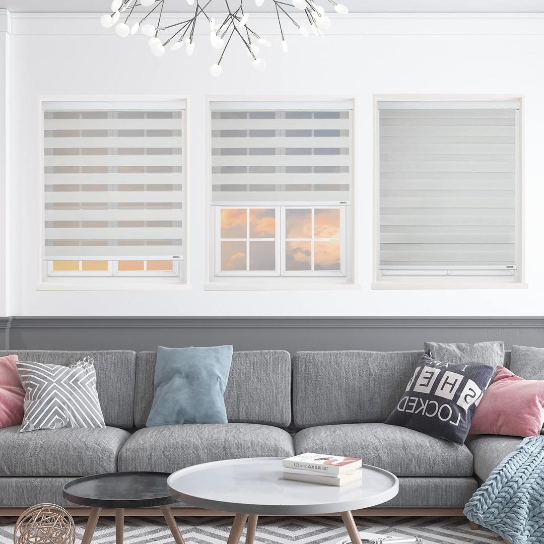 SHADESU Cordless Zebra Blinds for Windows Shade Light Filtering Roller Blinds & Shades Custom Size