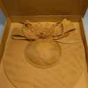 dressfan Church Fascinator Derby Hats for Women,20s 50s Linen Vintage Derby Hat for Church/Wedding/Cocktail/Tea Party