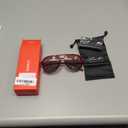 livho Trendy Polarized Aviator Sunglasses Women Men, Retro Sun Glasses for Women Men 2025, Oversized UV Protection Shades (Red)