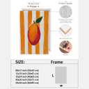 Trendy Fruit Kitchen Wall Art Vintage Mango Posters Fruit Abstract Art Canvas Print Preppy Poster Minimalist for Farmhouse Room Decor Bedroom 8x12inch Framed