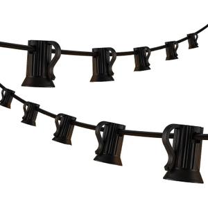 50FT C9 Light String Christmas Stringer, E17 Light Sockets 12" Spacing, C9 Stringer Set Black Outdoor String Light Strand for Wedding Patio Event Lighting Decor, Black Wire