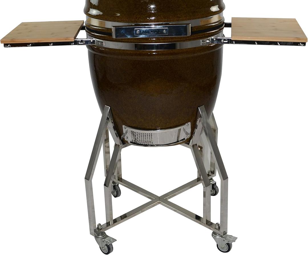 All Pro KGA1910 Stainless Steel Cart with Side Shelves, 19"