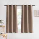 NICETOWN Blackout Window Curtains 60 inch Length, Cappuccino, 2 Panels, 34 x 60 Inch, Grommet Top Room Darkening Thermal Insulated Solid Vertical Drapes for Bedroom