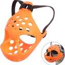 Dog Muzzle for Medium Dogs,Muzzle for Large Dogs,Soft Basket Muzzle Anti Biting Barking Chewing,Breathable Adjustable Pet Muzzle for Medium Large Dogs,Suitable for Grooming Trimming Training (Orange)