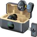 Wireless Lavalier Mini Microphone for iPhone 17 16 15 - Noise Canceling USB C Phone Microphone for Android Video Recording Vlogging TikTok, Magnetic Lapel Mic with Charging Case