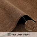 homing Faux Cotton Linen Placemats Set of 4, Cloth Washable Farmhouse Dining Table Mats for Indoors & Outdoors, Easy to Clean, Brown, 13 x 19 Inch