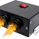 Car Heater - TOPMELON Windshield De-Icers Car Defogger 12V 500W Car Heater 2 in 1 Portable Car Heaters and Cooling Fan with Purification for Winter 2 Holes