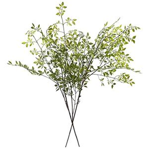 Melorca&Guilla Artificial Plants,4PCS 43" Green Nandina Faux Branches for Vase,Artificial Plants Faux Greenery Stems for Shop Garden Office Home Décor