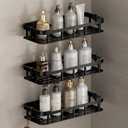 3-Pack, Shower Kitchen Organizer, Caddy Bathroom Caddy Waterproof Large Capacity Plastic Hanging Accessories Storage B