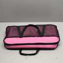 Petbobi Pet Reinforce Car Booster Seat for Dog Cat Portable and Breathable Bag with Seat Belt Dog Carrier Safety Stable for Travel Look Out,with Clip on Leash with PVC Tube, Pink