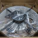 hummingbird 20inch Low Profile Caged Ceiling Fans with Lights, Flush Mount Ceiling Fan with Lights and Remote, Bladeless Modern Enclosed with 6 Speeds for Bedroom, Kitchen, Black