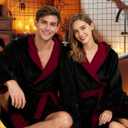 Kidukso Unisex Wizard Robes Flannel Costume Robe Plush Hooded Bathrobe Cozy Christmas Halloween Costume (L)
