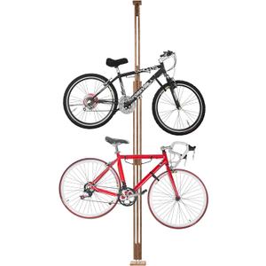 RAD Cycle Woody Bike Stand Bicycle Rack Storage or Display Holds Two Bicycles and is Constructed of Stylish Hard Wood, 75"D x 8"W x 3"H