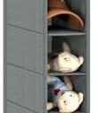 NEATJELAI Hanging Shoe Organizer 10 Tier Hanging Shelves for Closet Organizers and Storage System，Foldable Design, for Wardrobe, Baby Clothes Organization and Storage，Gray