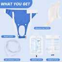 2026 Upgraded Urine Collection Bag Reusable Condom Catheters with 1000ml & 2000ml Drainage Bags, Portable Wearable Urinary Drainage System for Elderly Men