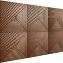ARPEOTCY Large Felt Acoustic Wall Panels, Brown, 70.87'' x 47.24'', 6 Pack | Square Sound Absorbing Polyester Fiber with 60 Nano glue Geometric Wall Decor for Home Office TV Living room Noise Reducing, 72"L x 48"W