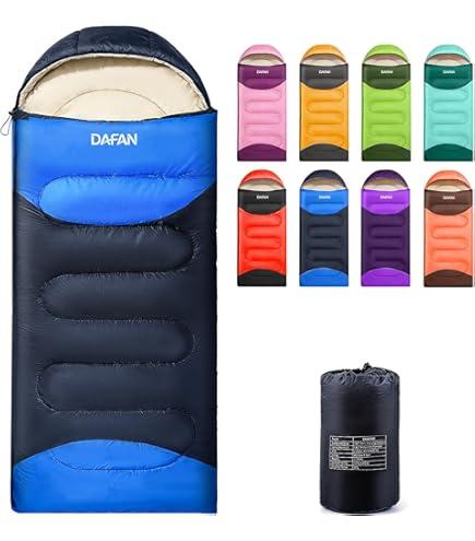 Lightweight Sleeping Bag for Adults, 3-Season Waterproof Backpacking Sleeping Bags with Compression Sack, Comfort Temp 50–68°F, Portable Camping Essential Gear for Travel, Hiking, Outdoor, Indoor