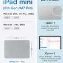 MOFT Dynamic Folio Case for iPad mini 7th A17 Pro 2024 & iPad mini 6th A15 2021, 8.3 Inch Slim Magnetic Stand Case with 20+ Viewing Angles, Auto Wake/Sleep, Ultra Thin, Cement x Sapphire